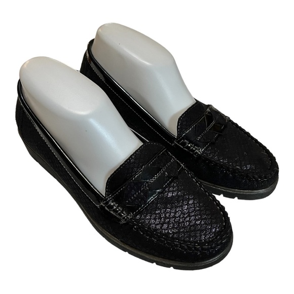 Yameiji Navy Blue loafers size 38 (7) - Picture 4 of 7